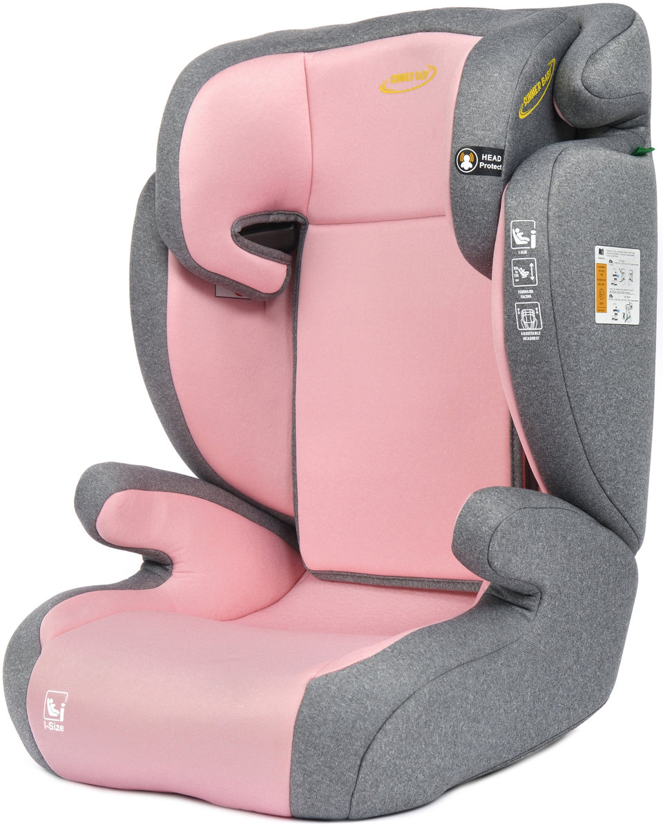 FOTELIK SAMOCHODOWY MALAGA 100-150cm i-SIZE FWF R129 SUMMER BABY RÓZOWY