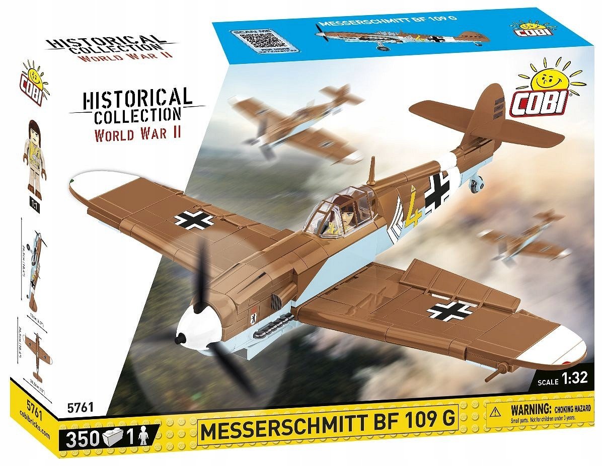 KLOCKI COBI 5761 Samolot Messerschmitt Bf 109 GUSTAV GUSTAW myśliwiec