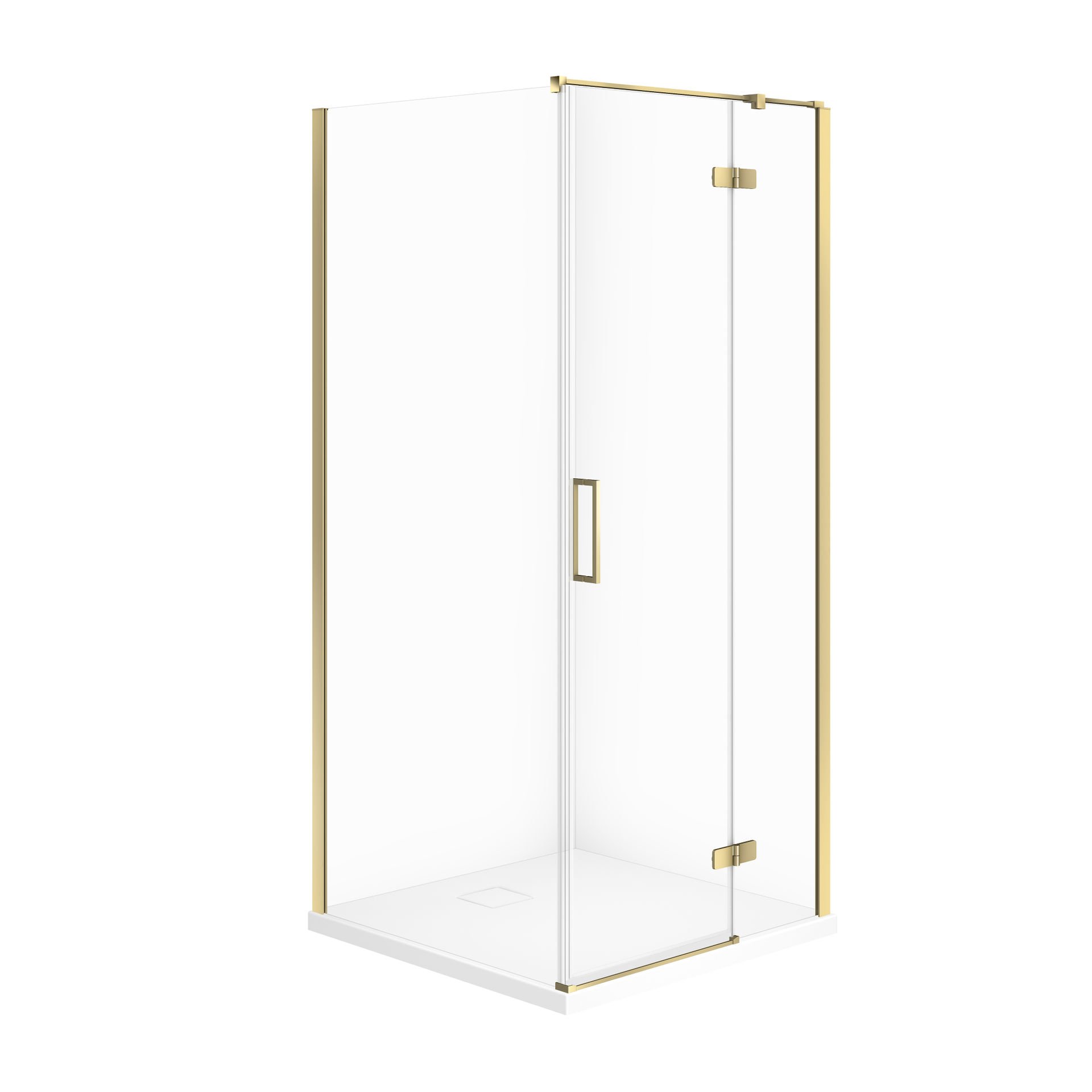 Kabina prysznicowa Cersanit Jota 80x80x195 kwadratowa złoty transparentne z brodzikiem tako slim 4cm biały S601-366