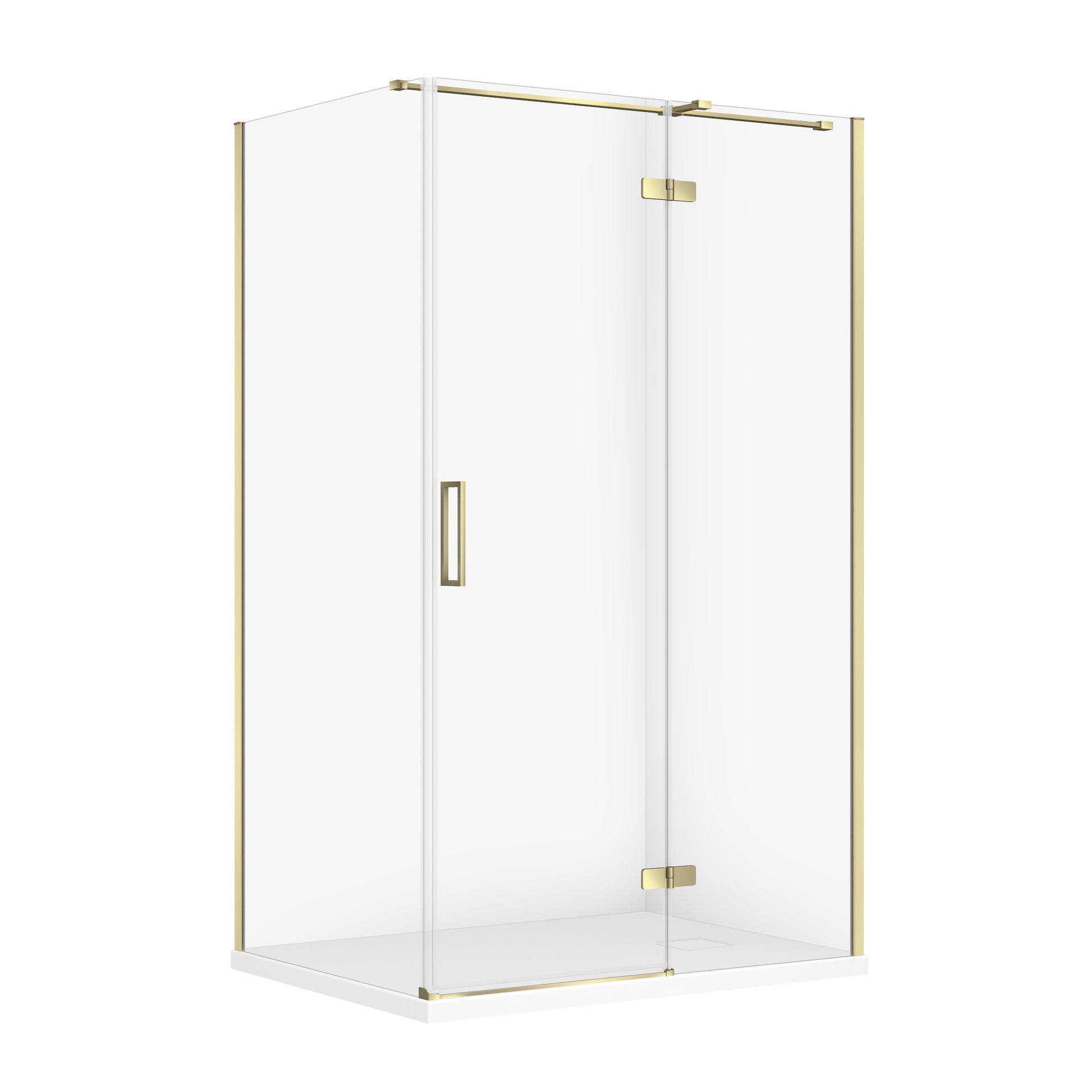 Kabina prysznicowa Cersanit Jota 120x90x195 prostokątna złoty transparentne z brodzikiem tako slim 4cm biały S601-406