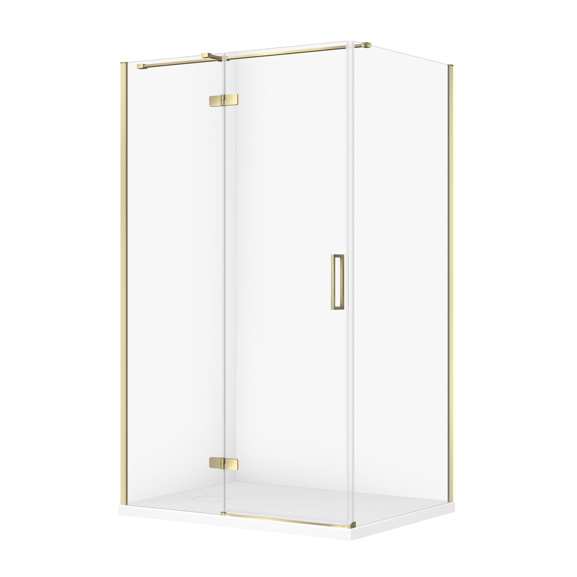 Kabina prysznicowa Cersanit Jota 120x90x195 prostokątna złoty transparentne z brodzikiem tako slim 4cm biały S601-407