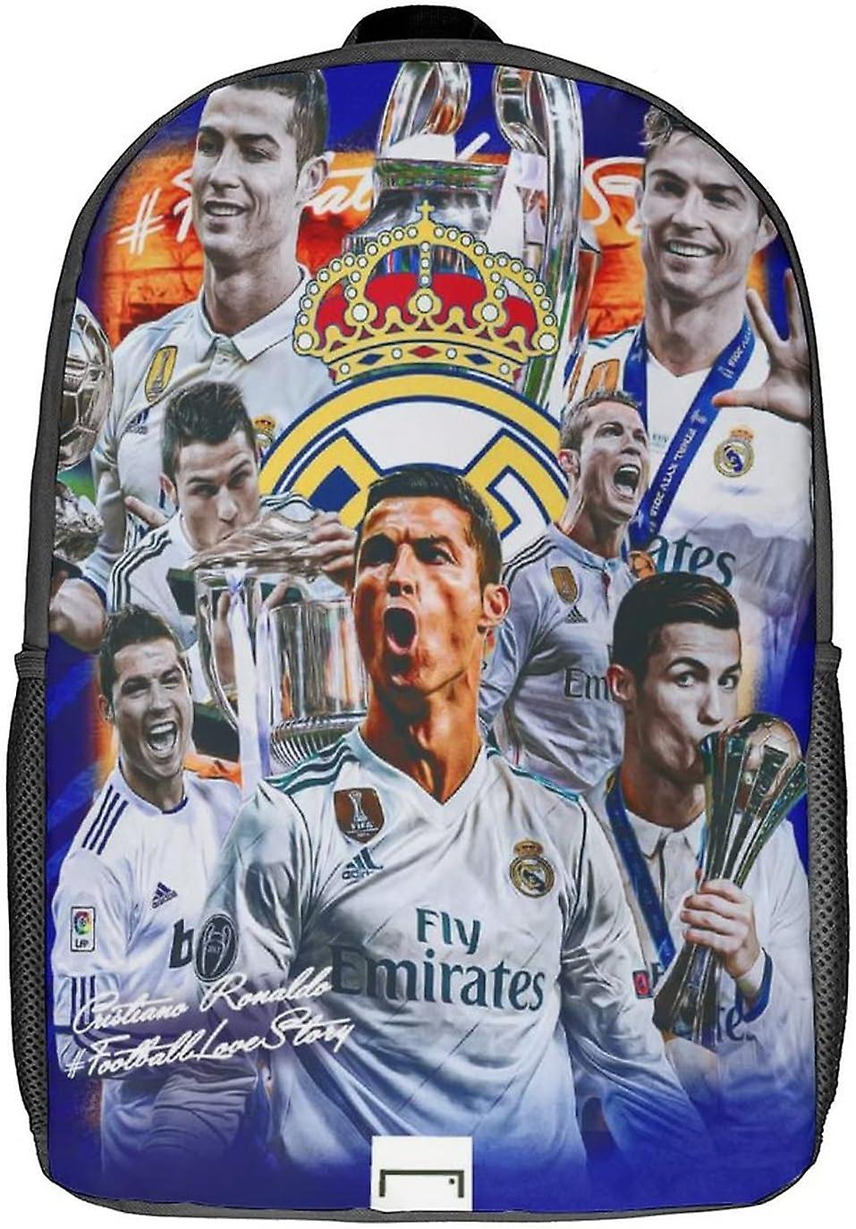 Plecak dziecięcy GENBAK Ronaldo Plecak szkolny 3D Football Star Tornister szkolny Plecak szkolny dla dzieci Tornistry szkolne Modny plecak z kiesze...