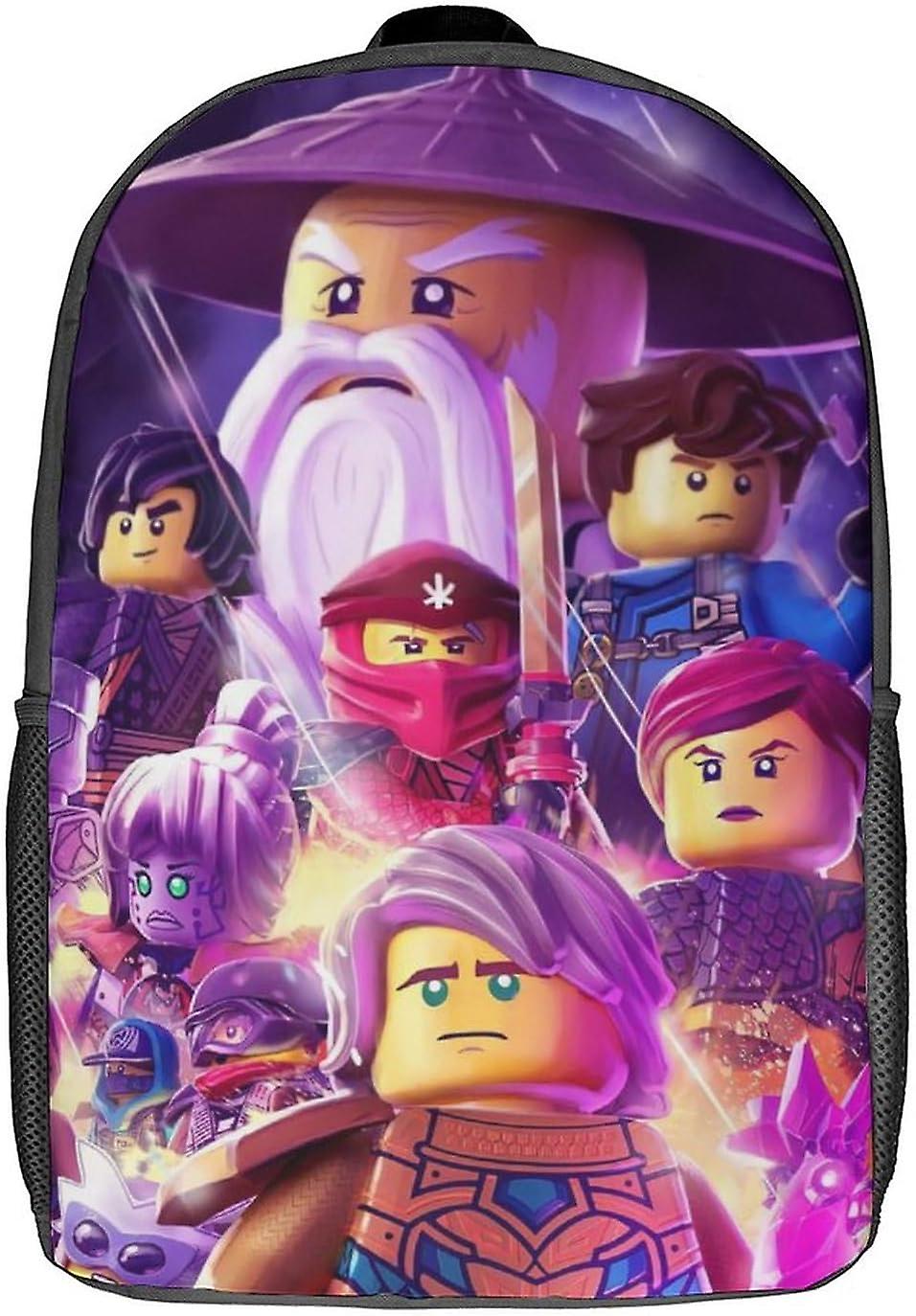 CSTAL Ninjago Plecak dziecięcy Ninjago Torby dziecięce Nastolatki Tornister Outdoor Oddychający plecak dla chłopców Dziewczęta 17 cali 16.1 X 11.8 ...