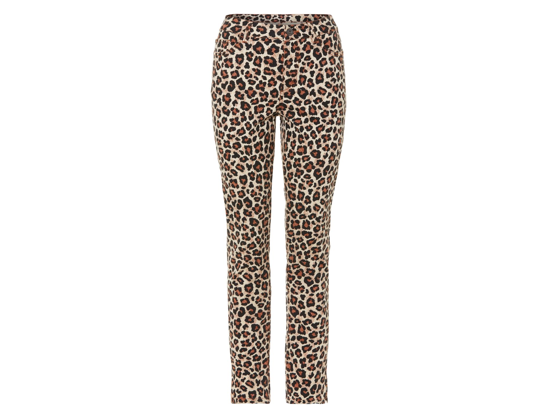 esmara® Spodnie damskie, slim fit (46, wysoka sylwetka, Panterka)