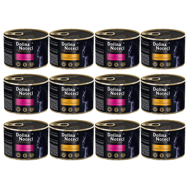 DOLINA NOTECI Premium dla kota filet Mix Smaków 12x185g