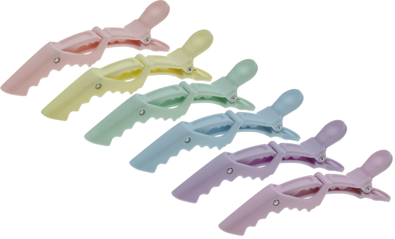 Efalock Shark, klipsy oddzielające, kolory pastelowe, 1szt. każdego koloru