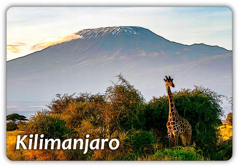 AFRYKA - Kilimandżaro - Kilimanjaro National Park - Magnes na lodówkę
