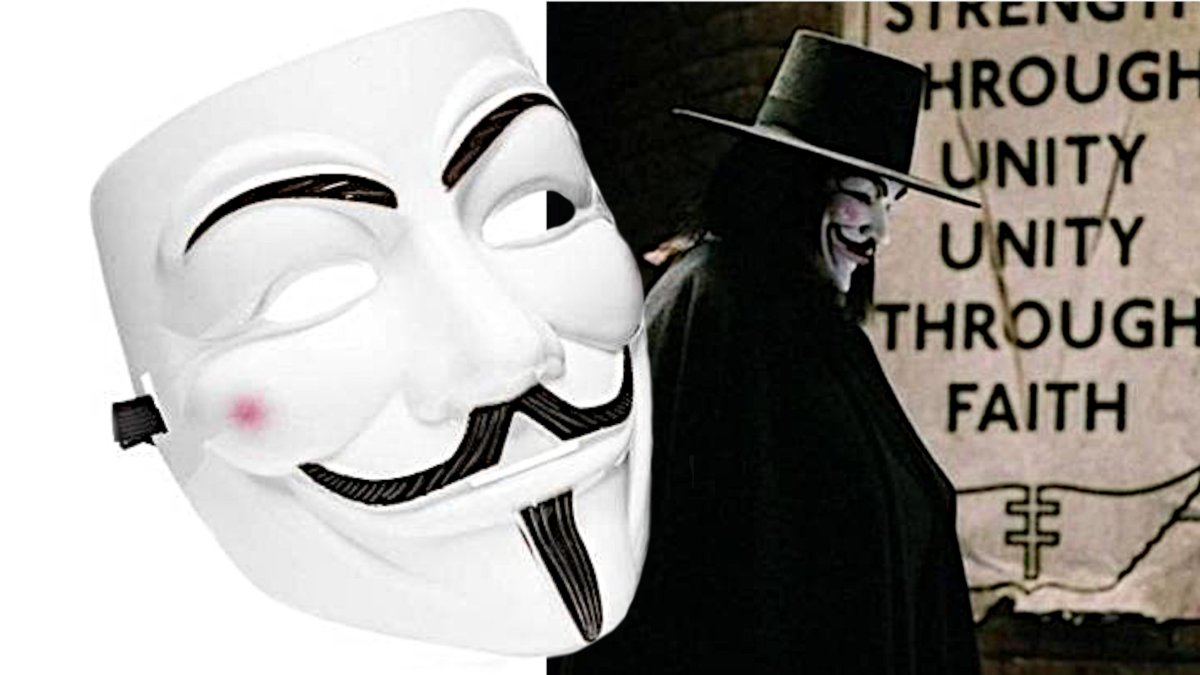 Maska PROTESTU Acta ANONYMOUS Vendetta Karnawał