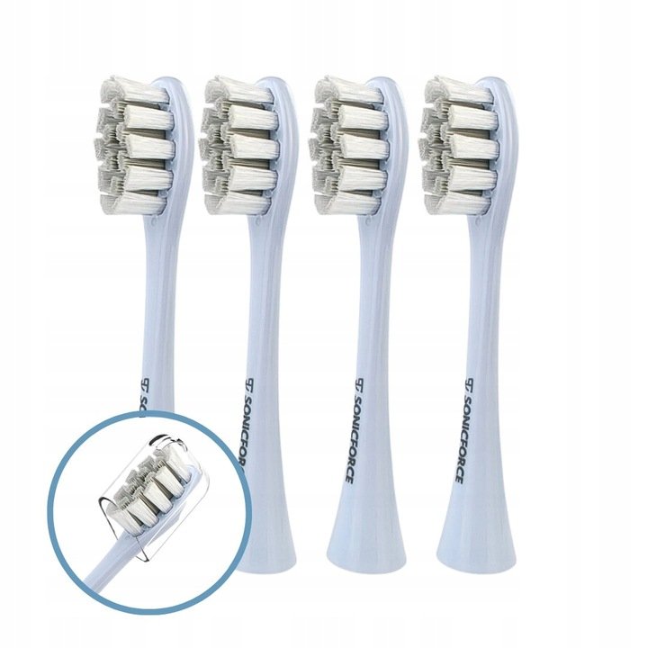 Końcówki do SonicForce Oclean X Pro X10 F1 Flow PW05 Szare - Zestaw 4 sztuk