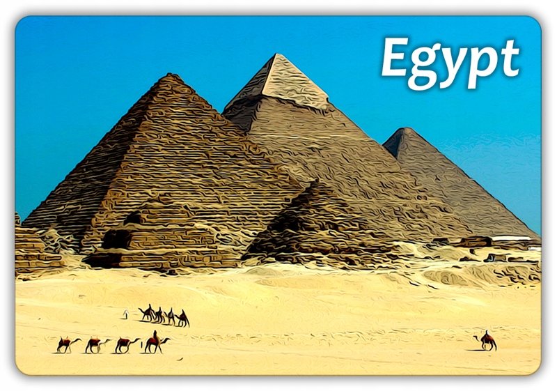 EGIPT - Pustynia - Piramidy - Magnes na lodówkę