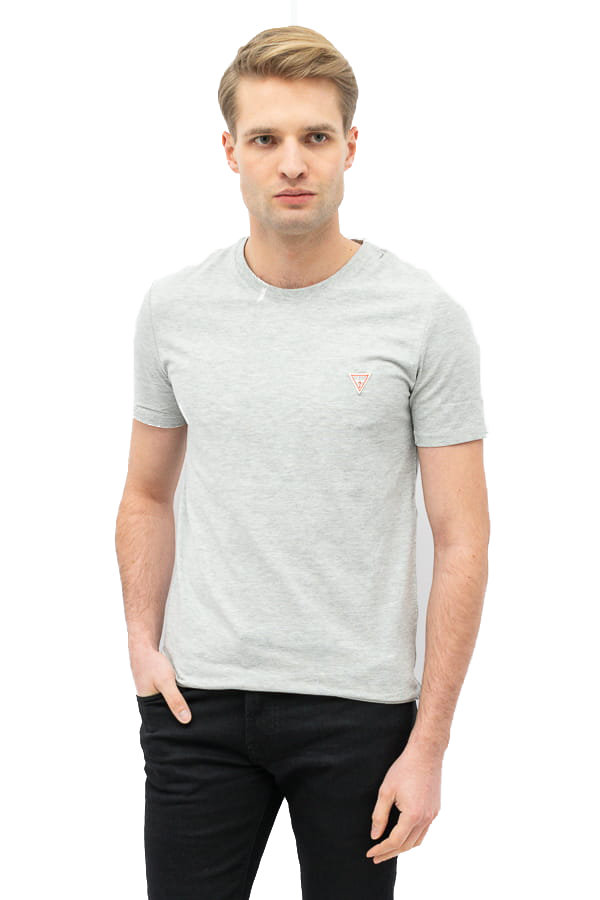 Guess Koszulka Męska T-Shirt Caleb Hero Crew Neck Gray U97M00Jr003 H905 L