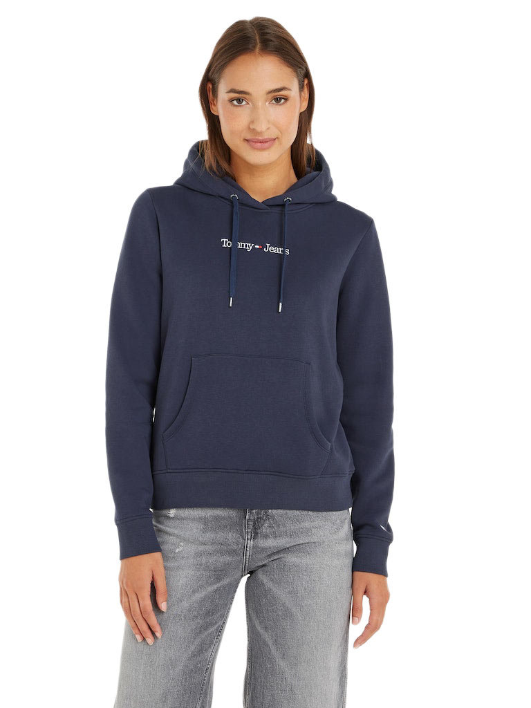Tommy Hilfiger Bluza Damska Tjw Reg Serif Linear Hoodie Granatowa Dw0Dw14362 C87 Xs