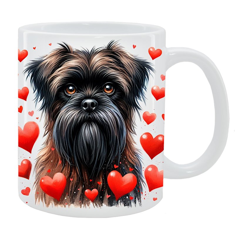 Kubek z psem - Gryfonik belgijski - Kolekcja Love