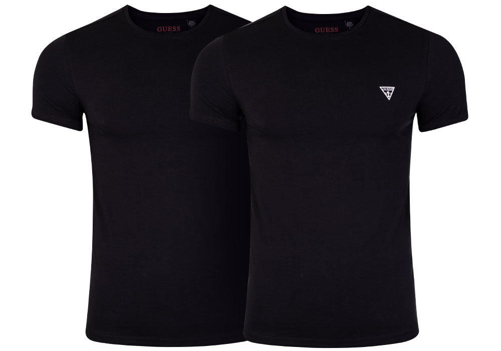 Guess Koszulka Męska T-Shirt Caleb Hero Cnk S/S 2Pack Black U97G02Jr003 A996 Xxl