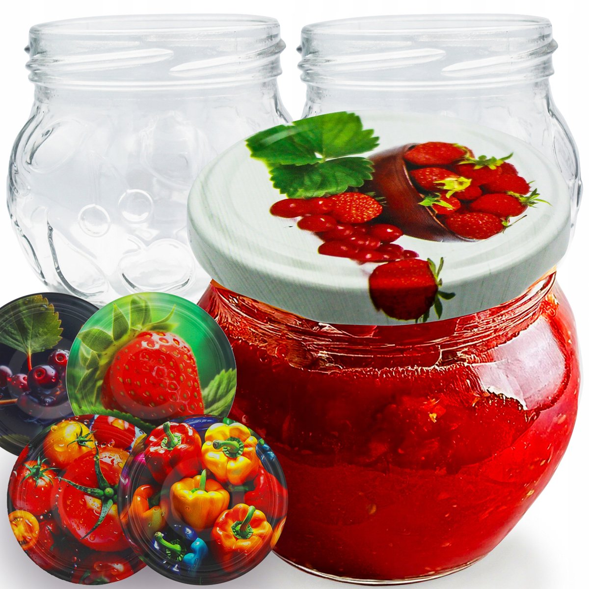 8x SŁOIK Z ZAKRĘTKĄ 215ml SŁOICZEK NA PRZETWORY DŻEM POWIDŁA MIÓD