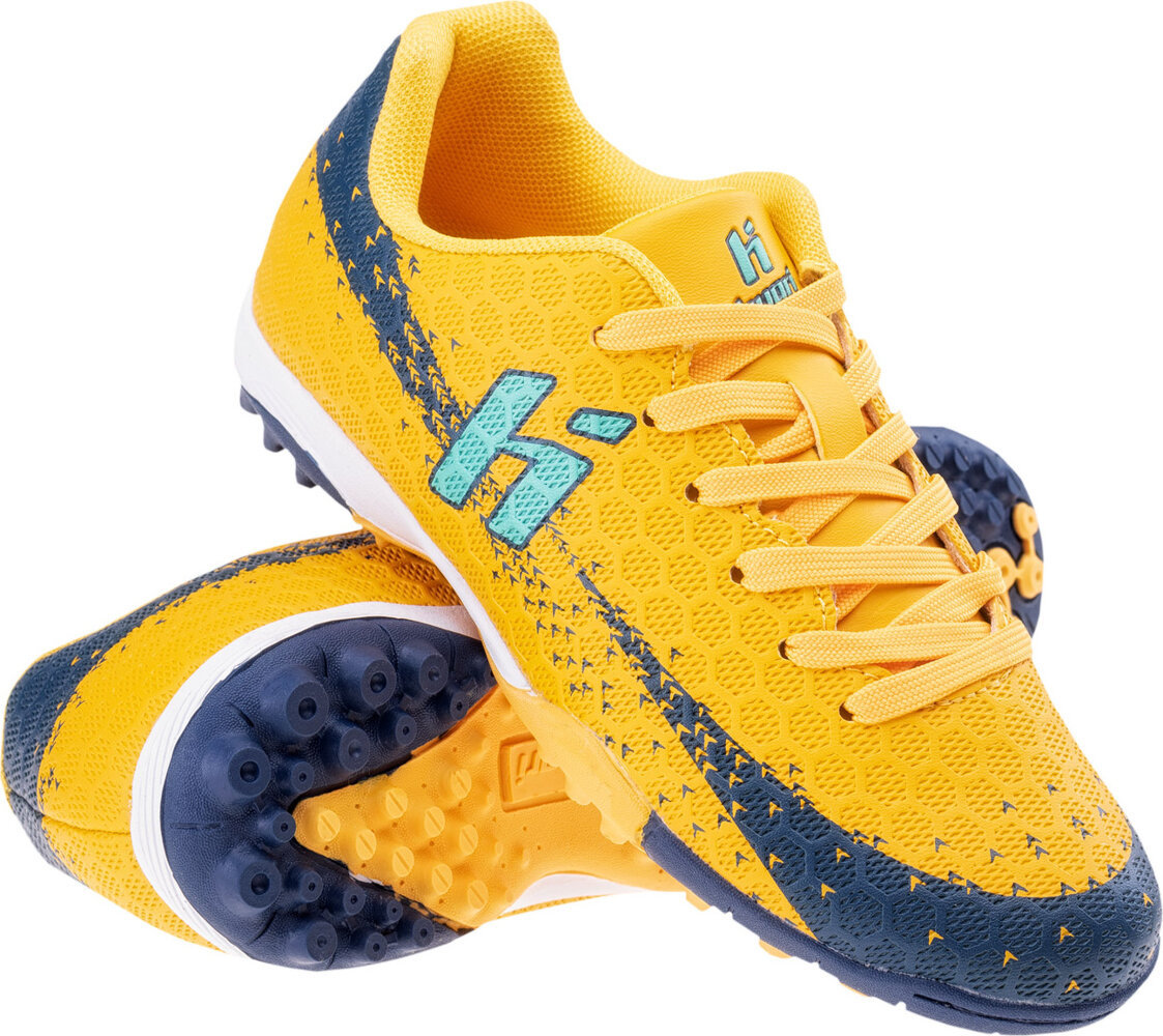Buty piłkarskie turfy Huari Recoleti Jr TF żółto-granatowe rozmiar 28