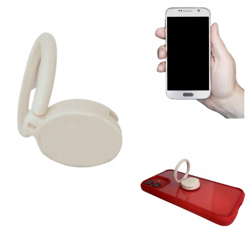 UCHWYT NA TELEFON RING UCHWYT NA PALEC PODSTAWKA STAND NA TELEFON BIAŁY