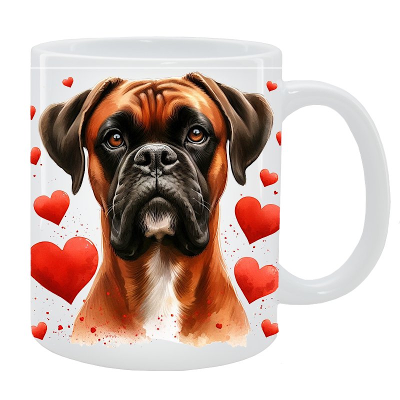 Kubek z psem - Bokser - Kolekcja Love