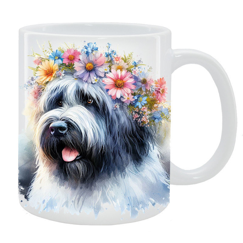 Kubek Polski owczarek nizinny - Kolekcja Floral