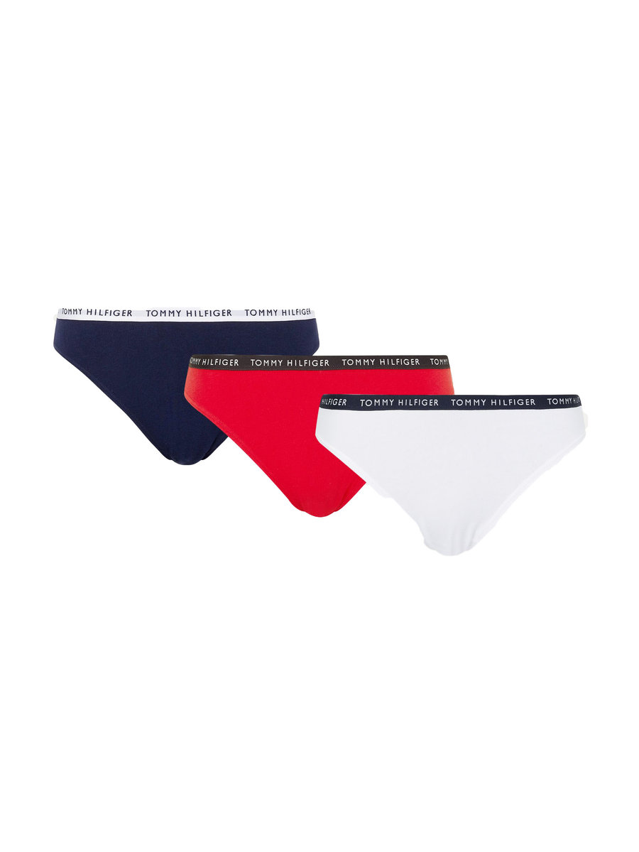 Tommy Hilfiger Majtki Damskie Bikini 3P Red/Navy/White Uw0Uw02828 0Ws Xs