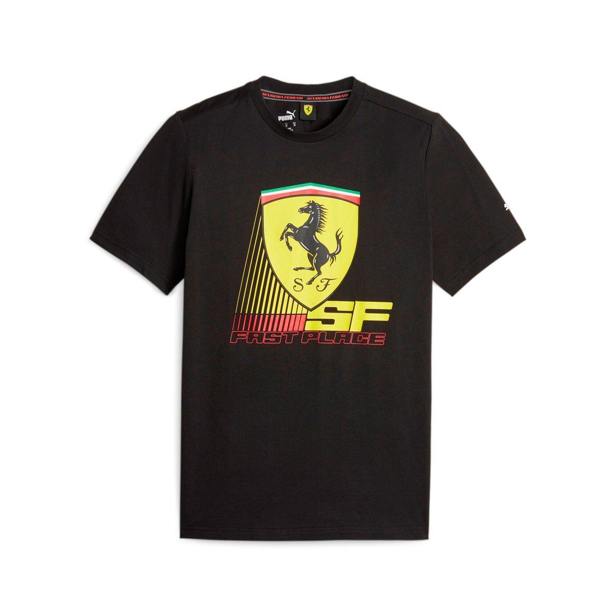 Koszulka męska Puma FERRARI RACE COLORED BIG SHIELD czarna 62095201-L