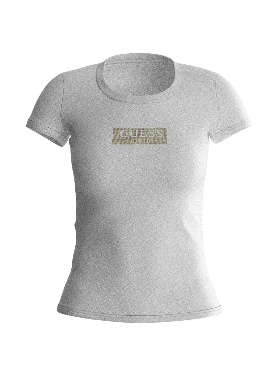 Guess Biały Damski T-Shirt Koszulka Bluzka S