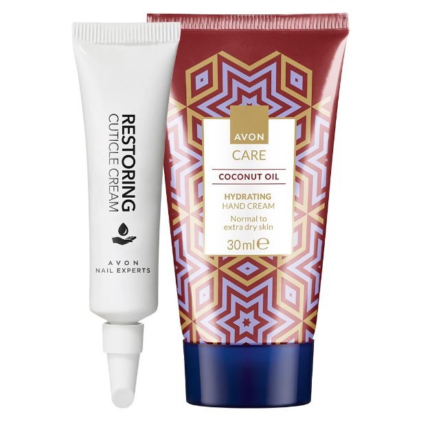 Avon Zestaw 2 Kosmetyków Do Dłoni Krem Do Rąk Kokos + Krem Do Skórek
