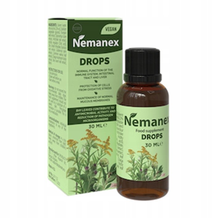 Nemanex Drops krople 30 ml Cynk Biotyna Karczoch Orzech Wawrzyn Nawloc