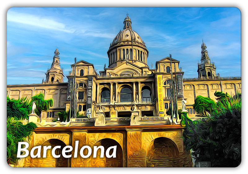 BARCELONA - Museu Nacional d’Art de Catalunya - Muzeum - Magnes na lodówkę