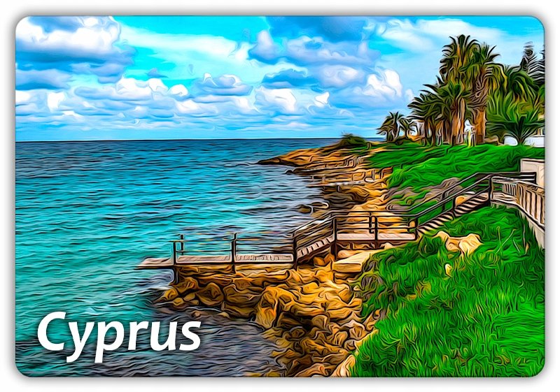 CYPR - Protaras - Turystyka - Kurort - Cyprus - Magnes na lodówkę