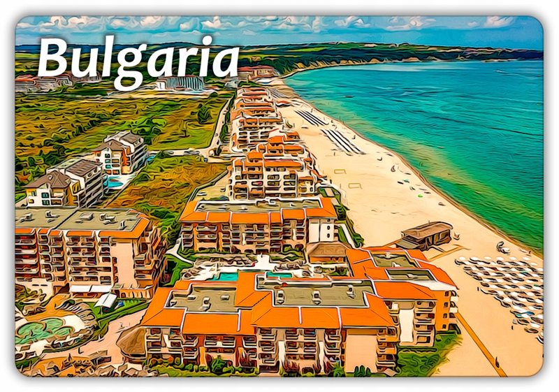 BUŁGARIA - Obzor - Miasteczko - Plaża - Kurort - Magnes na lodówkę