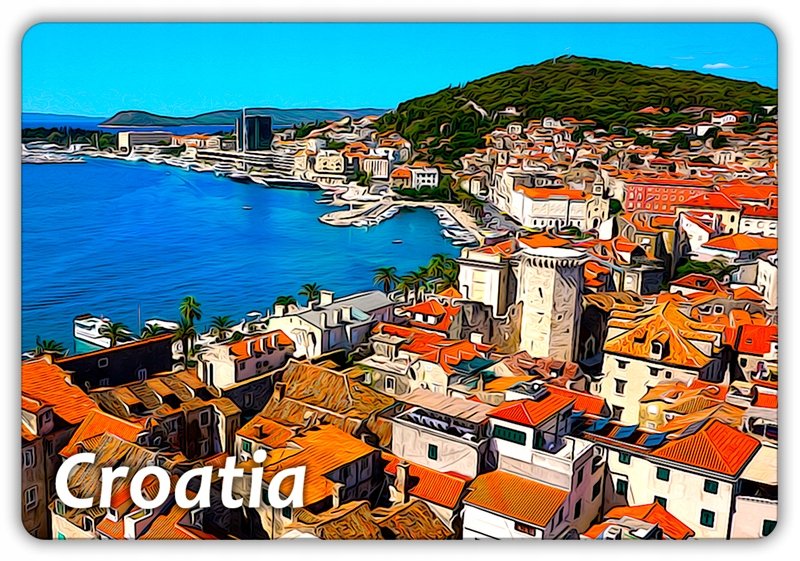 CHORWACJA - Zadar - Panorama - Dalmacja - Magnes na lodówkę