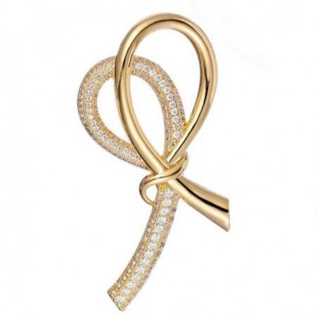 ECARLA broszka kryształowa z cyrkoniami Złote Pętelki BZ179