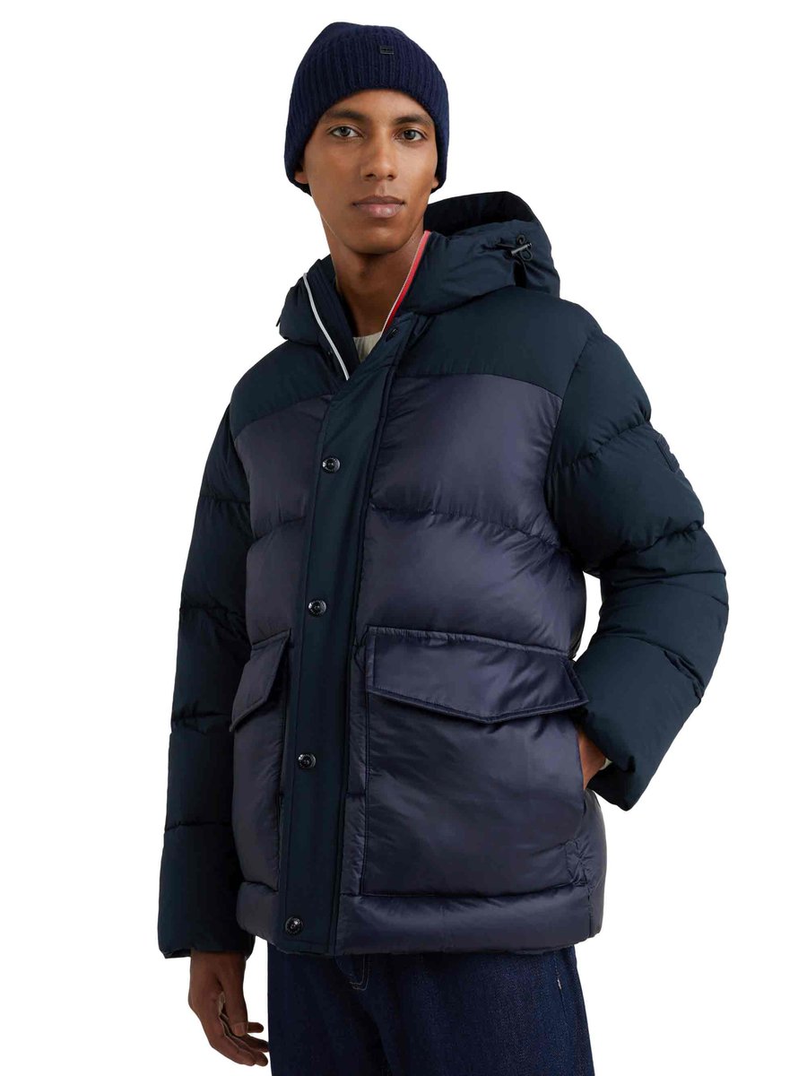 Tommy Hilfiger Kurtka Męska Zimowa Hilfiger Tech Hooded Jacket Granatowa Mw0Mw28723 Dw5 M