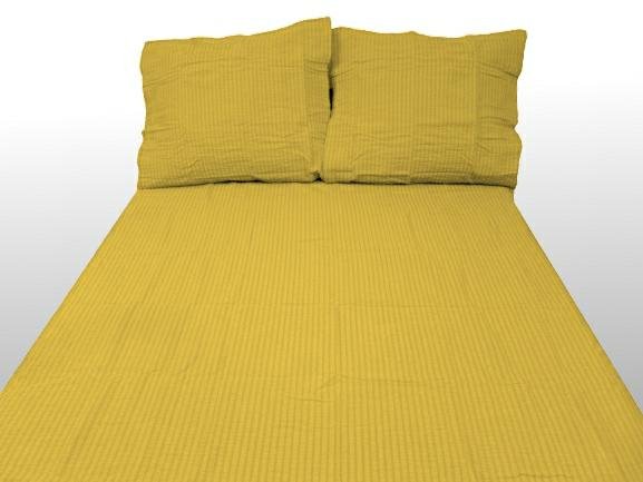 Pościel z kory 200x220 żółta słoneczna jednobarwna bawełna 100%