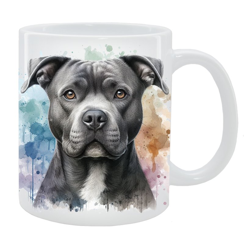 Kubek z psem American Staffordshire Terrier - Kolekcja Natural