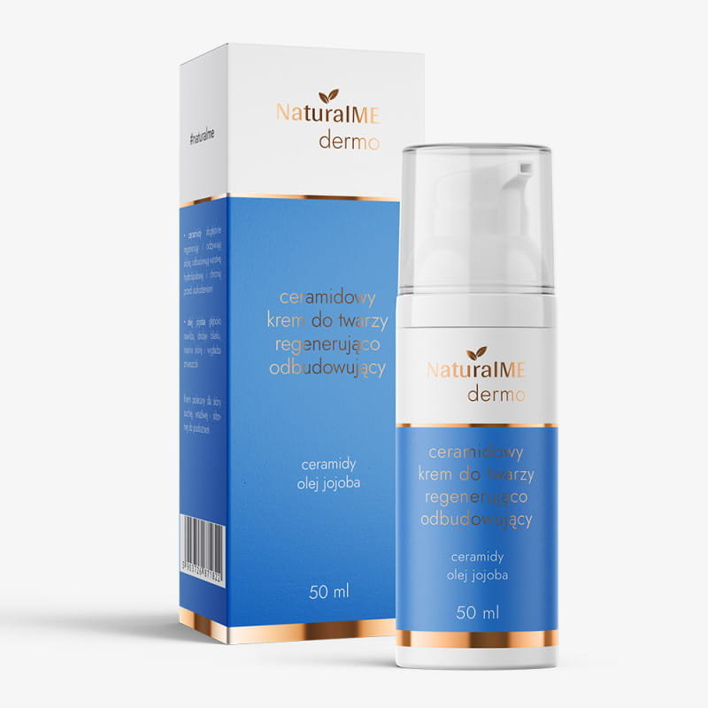 NaturalME, Ceramidowy krem do twarzy regenerująco-odbudowujący, 50 ml