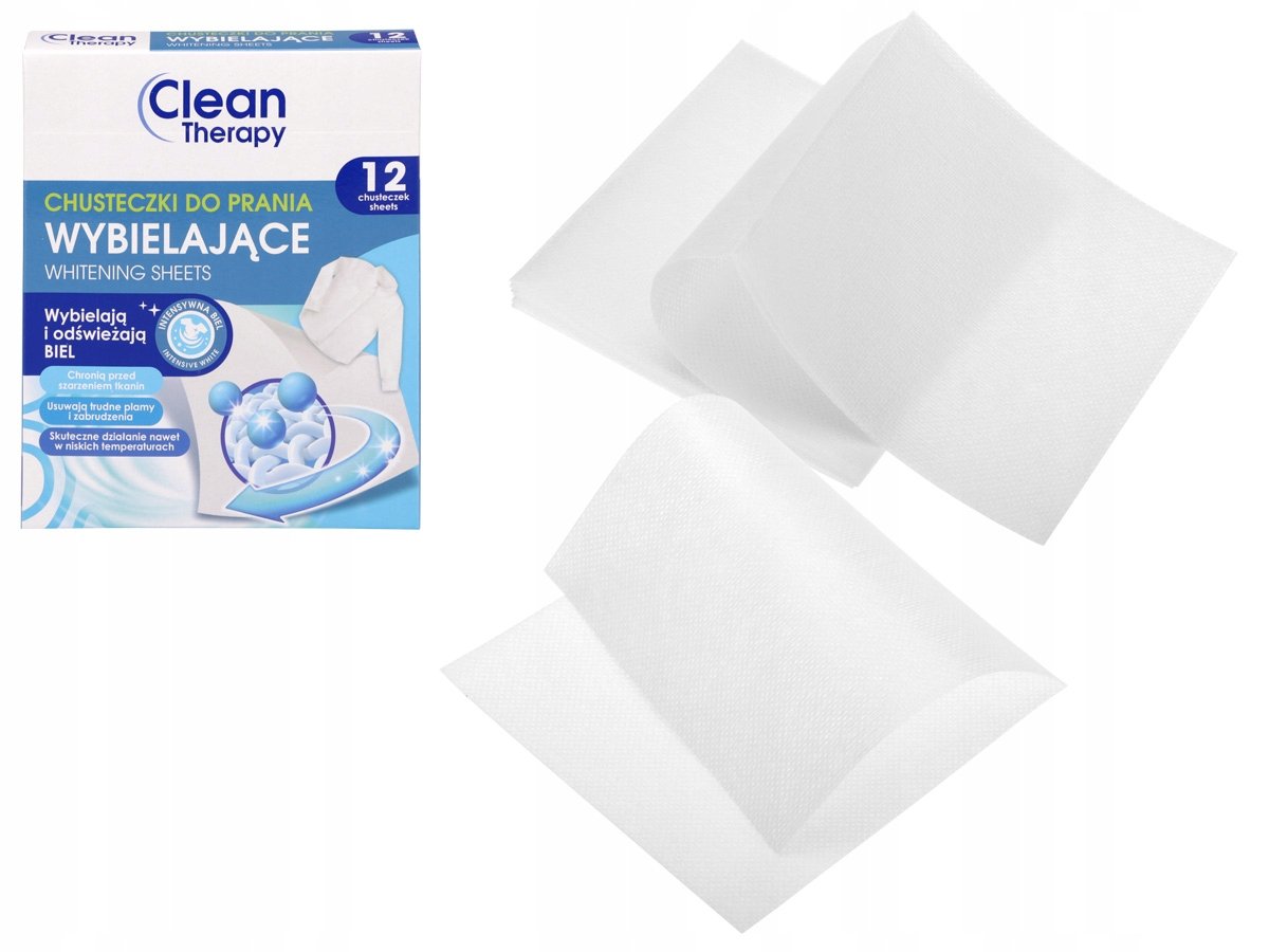 CHUSTECZKI WYBIELAJĄCE DO PRANIA BIAŁEGO WYŁAPUJĄCE KOLOR zestaw 12szt