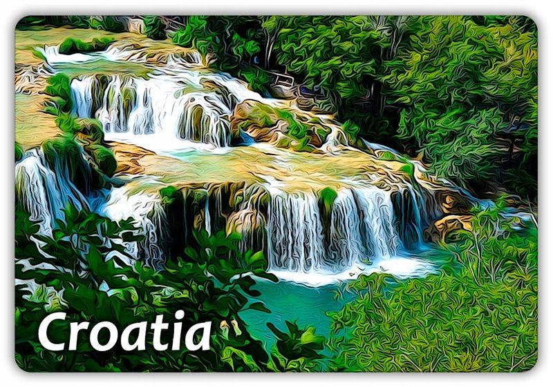 CHORWACJA - Park Narodowy Krka - Dalmacja - Magnes na lodówkę