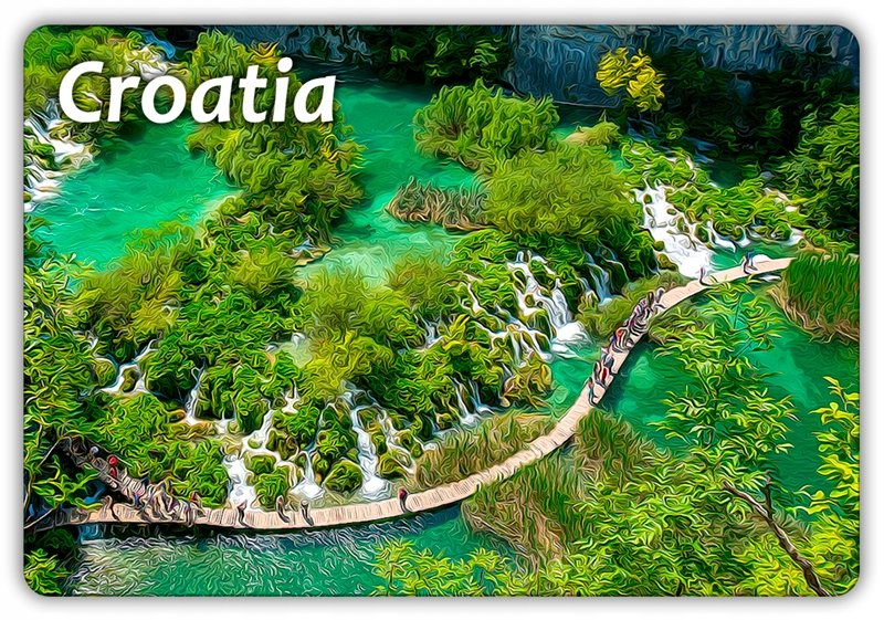 CHORWACJA - Jeziora Plitwickie - Park Narodowy - Magnes na lodówkę