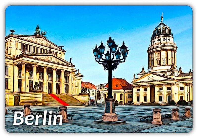 BERLIN - Plac Gendarmenmarkt - Centrum Berlina - Magnes na lodówkę