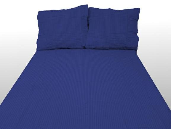 Pościel z kory 180x200 chabrowa jednobarwna bawełna 100%