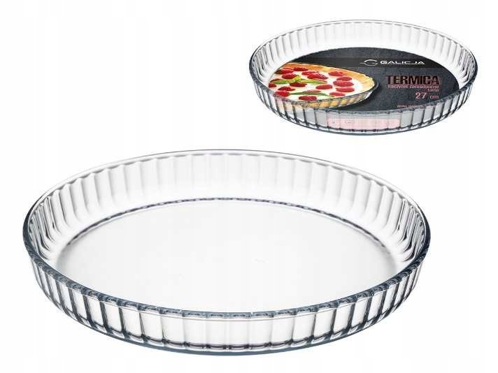 NACZYNIE ŻAROODPORNE SZKLANE POJEMNIK ŻYWNOŚĆ FORMA DO ZAPIEKANIA TARTY 27c