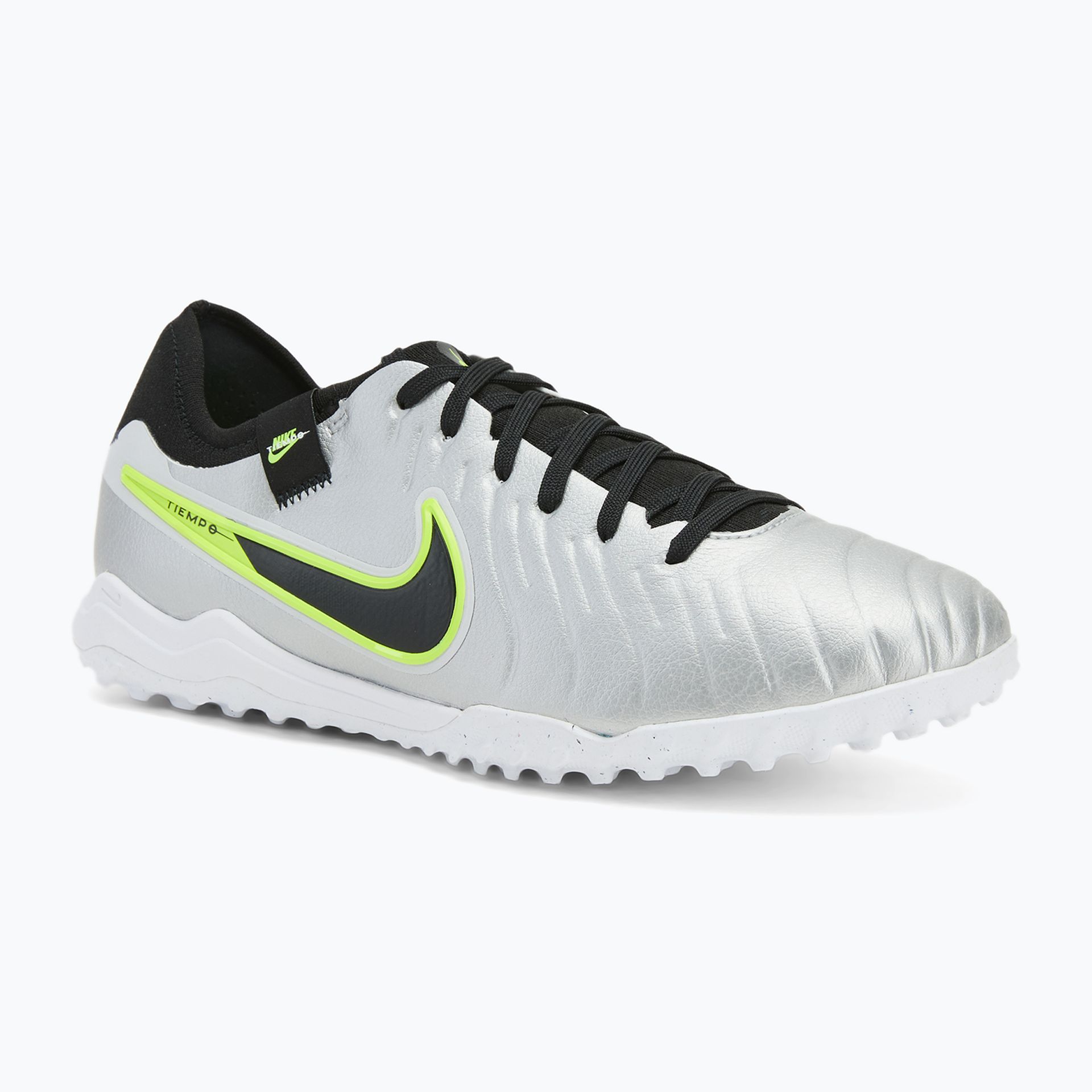 Buty piłkarskie męskie Nike Tiempo Legend 10 Pro TF metallic silver/volt/black WYSYŁKA W 24H 30 DNI NA ZWROT