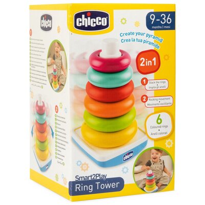 Zabawka edukacyjna CHICCO Smart2Play Kolorowa piramidka 00012155000000