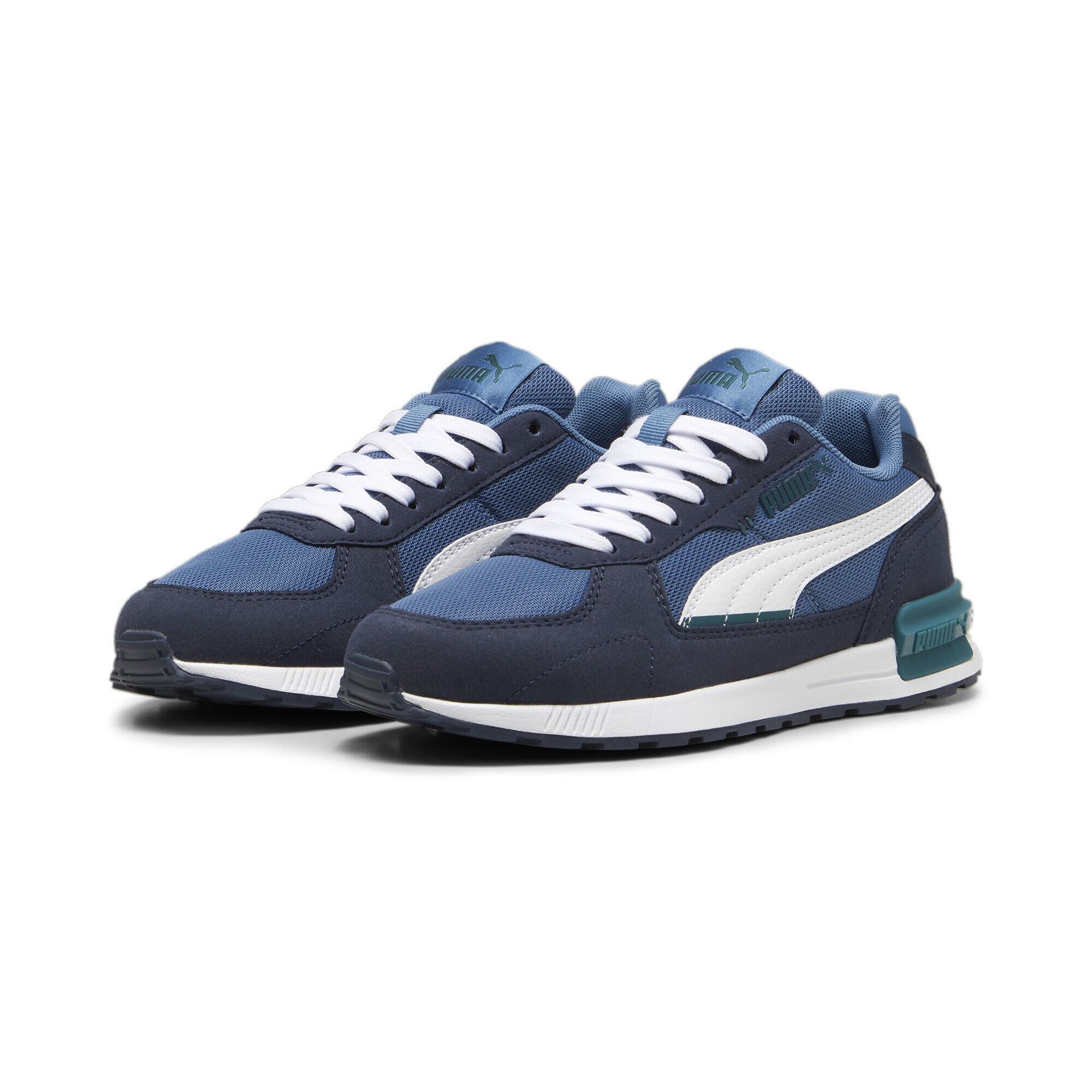 Młodzieżowe buty sportowe Graviton PUMA Blue Horizon White Club Navy Cold Green