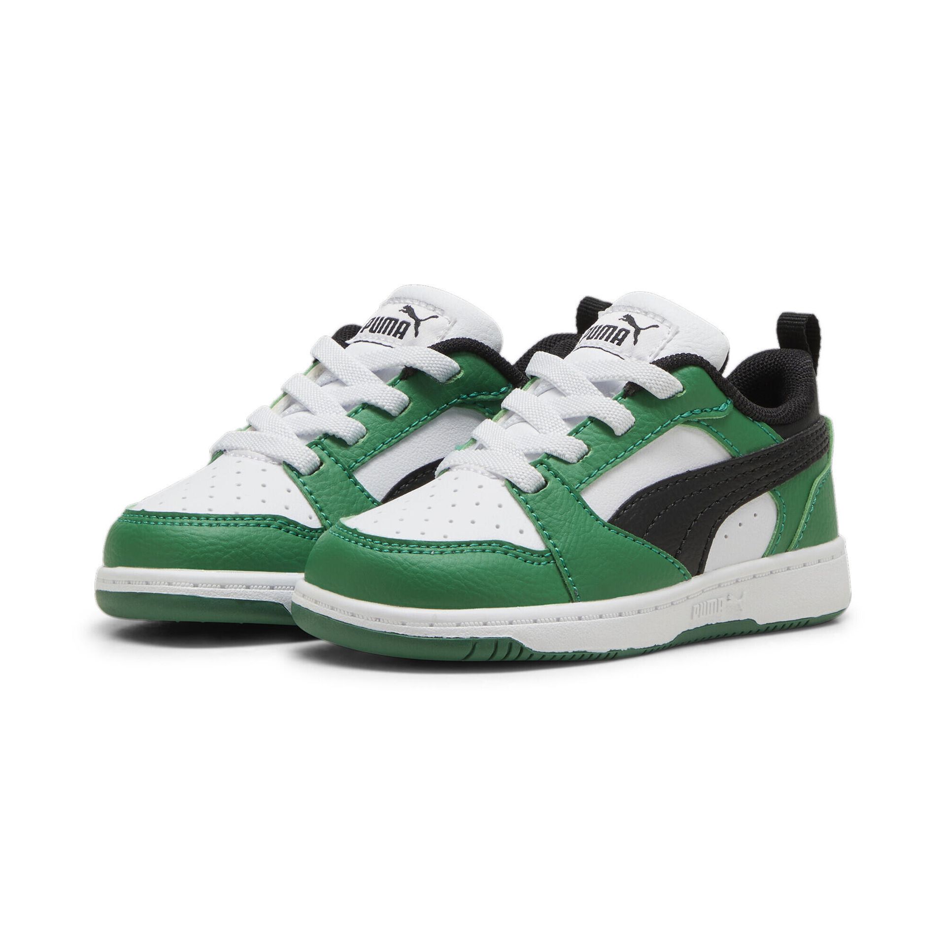 Sneakersy Rebound V6 Lo dla małych dzieci PUMA White Black Archive Green