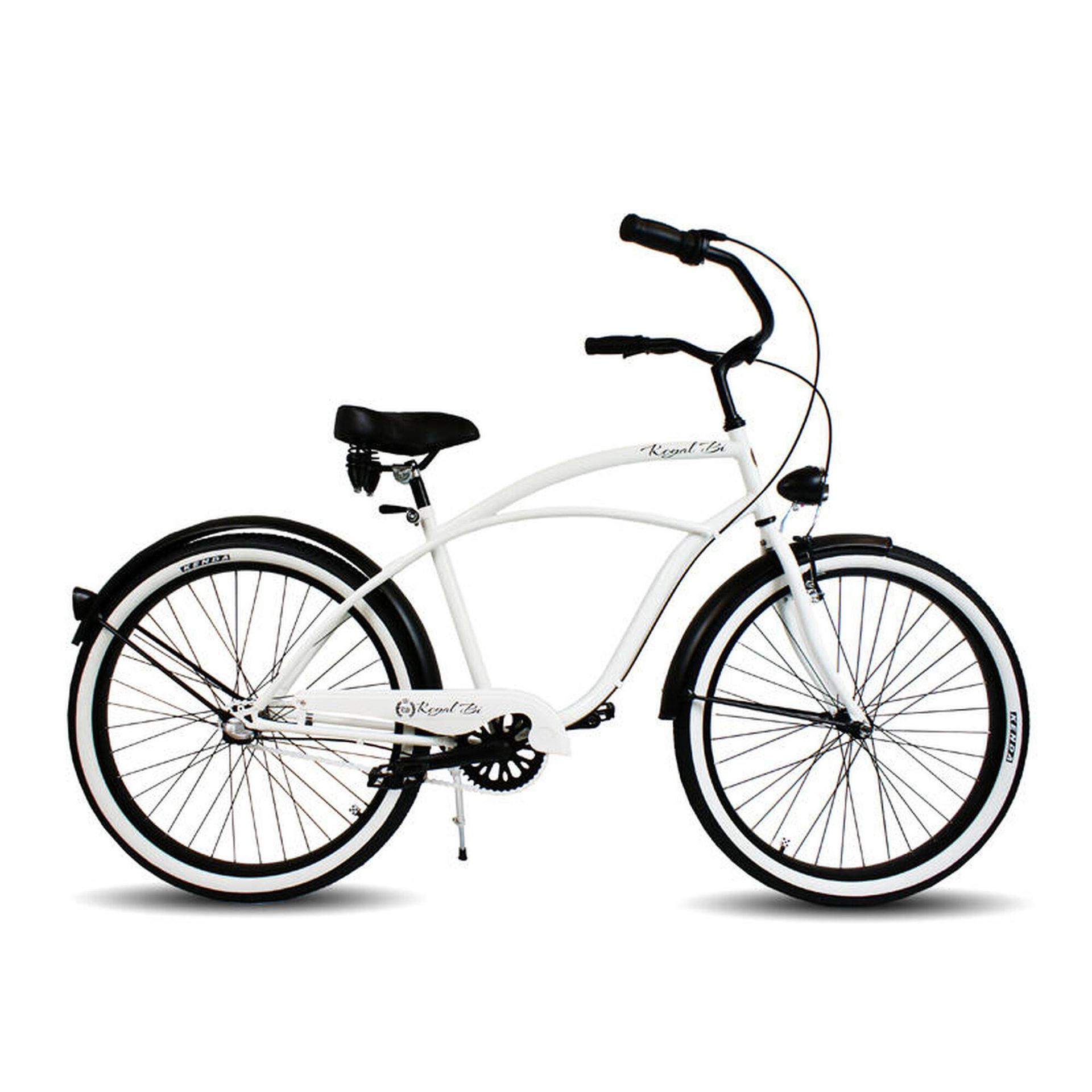 Rower miejski męski 26 cruiser BONNIE biały 3 biegi shimano RoyalBi