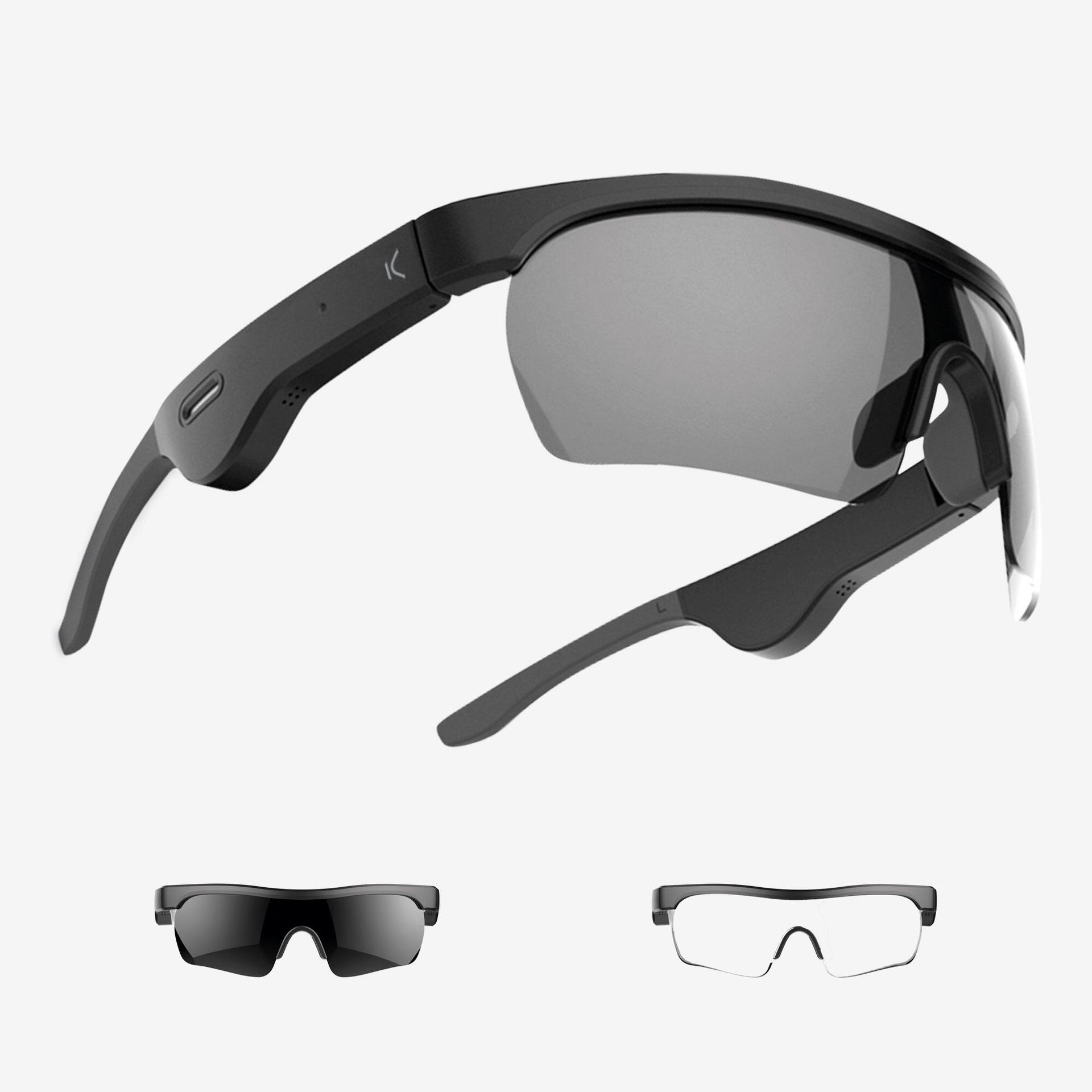 KSIX Okulary przeciwsłoneczne Smart Phoenix z zestawem słuchawkowym Bluetooth 5.1. Wodoodporne 6,5h Autonomia. Prywatny dźwięk. Okulary sportowe. Kategoria 3. Głośnomówiący