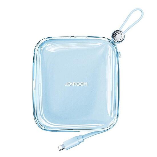 Joyroom JR-L003 Jelly Series 10 000 mAh 22,5W USB-C/USB-A z kablem Lightning Niebieski